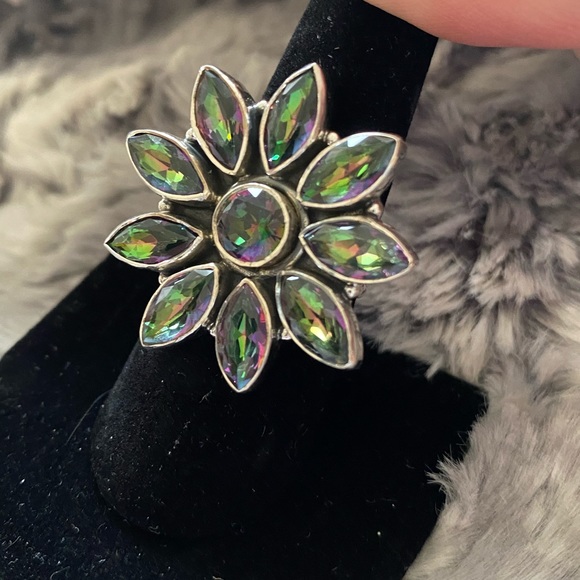 Mystic topaz flowering Sterling - Picture 2 of 7